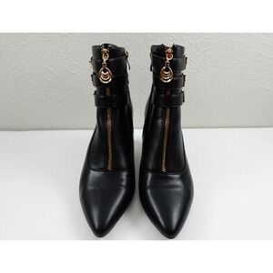 Women's IDIFU Black Buckle Strap Ankle Boots Size 11